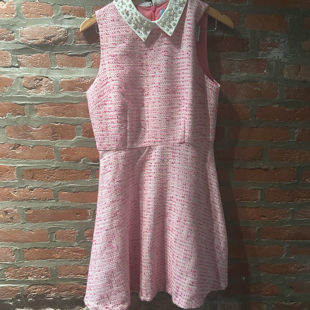 CeCe Pink Dress with Pearl Accents